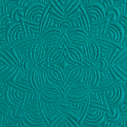 green clay sample of Pam East Texture Mat - Kaleidoscope Weave Inverse