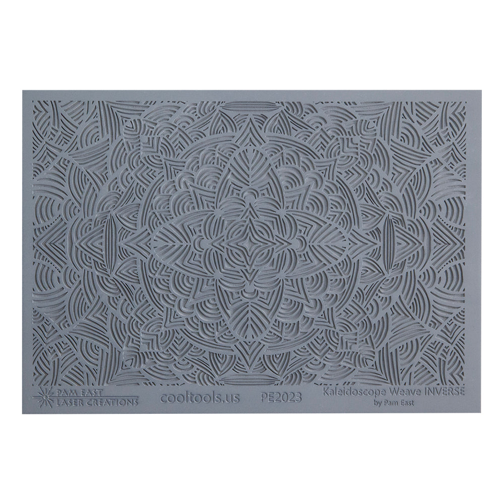 gray rubber Pam East Texture Mat - Kaleidoscope Weave Inverse