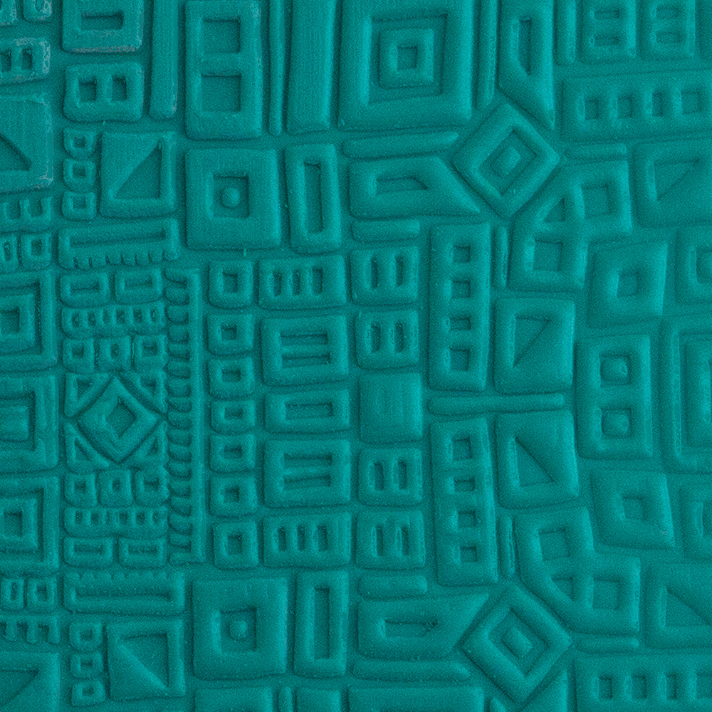 green clay sample of Pam East Texture Mat - Hip To Be Square