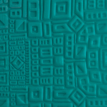 green clay sample of Pam East Texture Mat - Hip To Be Square