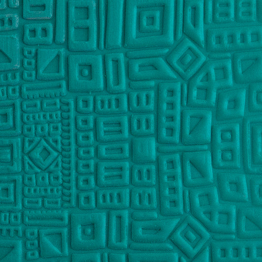 green clay sample of Pam East Texture Mat - Hip To Be Square