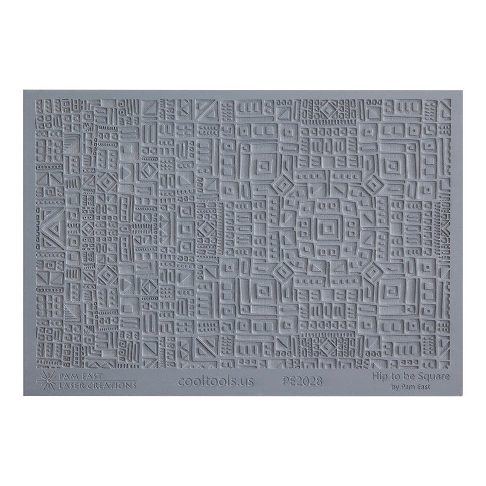 gray rubber Pam East Texture Mat - Hip To Be Square