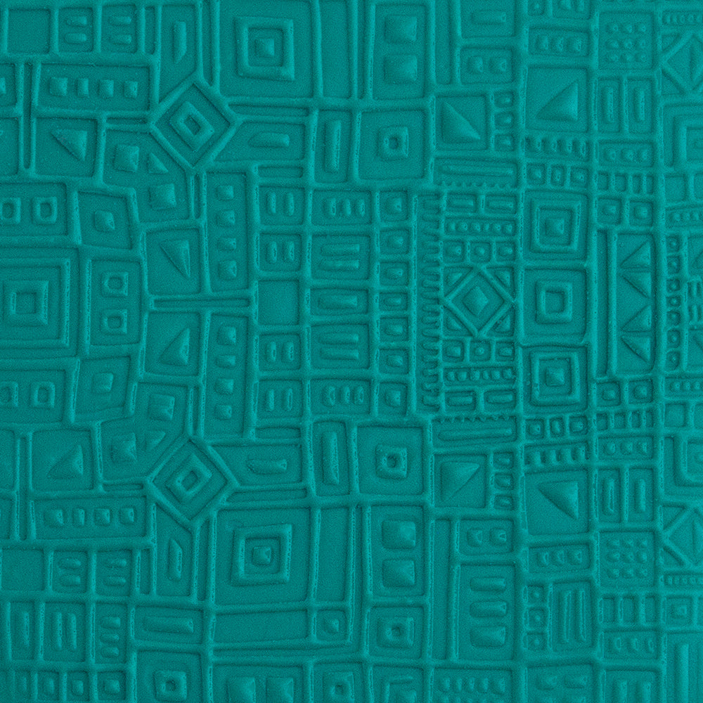 green clay sample of Pam East Texture Mat - Hip To Be Square Inverse