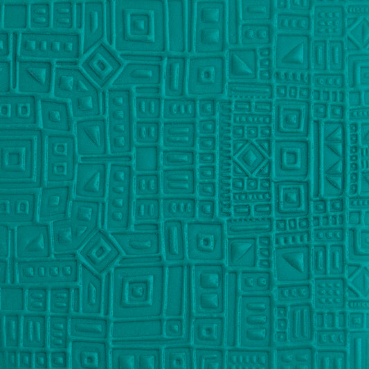 green clay sample of Pam East Texture Mat - Hip To Be Square Inverse