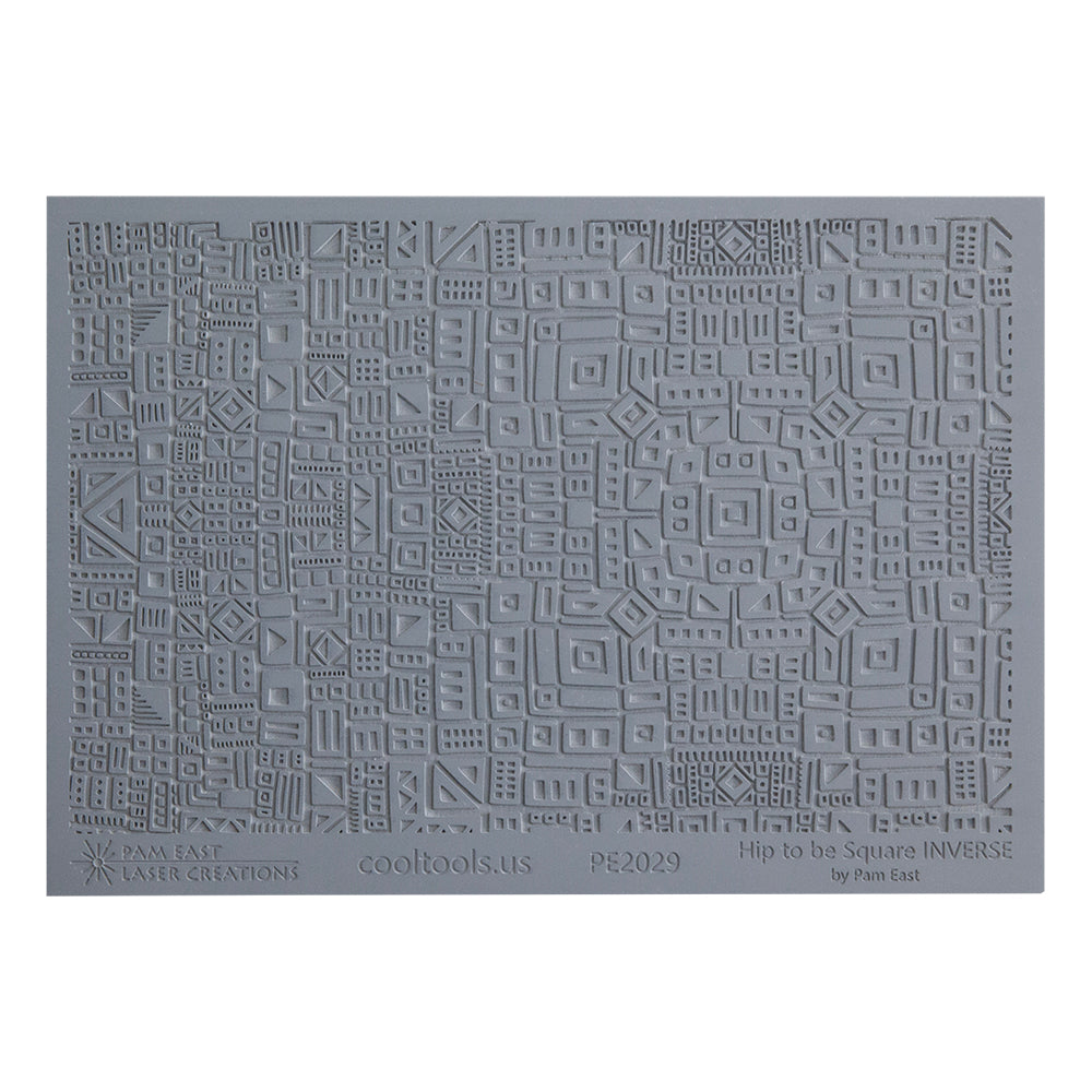 gray rubber Pam East Texture Mat - Hip To Be Square Inverse