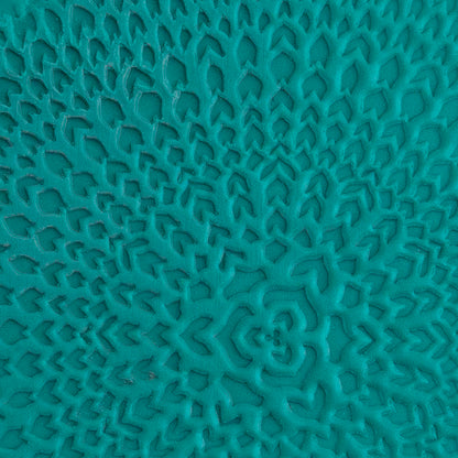green clay sample of Pam East Texture Mat - Chevron Zydeco