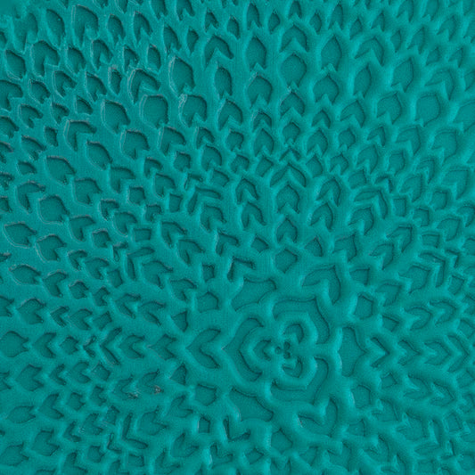 green clay sample of Pam East Texture Mat - Chevron Zydeco