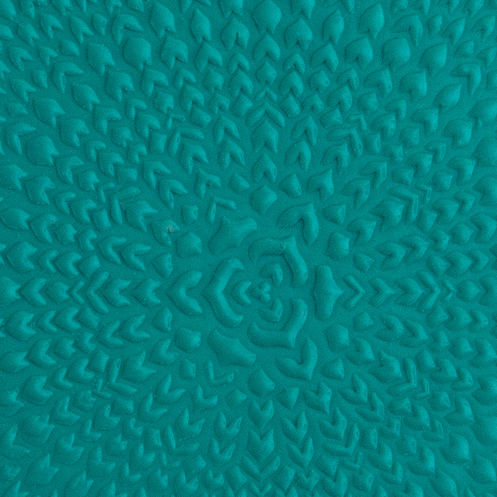 green clay sample of Pam East Texture Mat - Chevron Zydeco Inverse