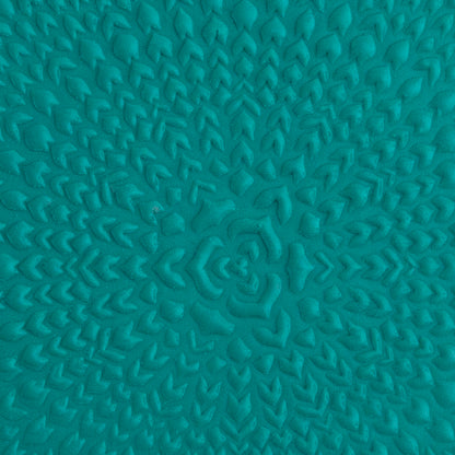 green clay sample of Pam East Texture Mat - Chevron Zydeco Inverse