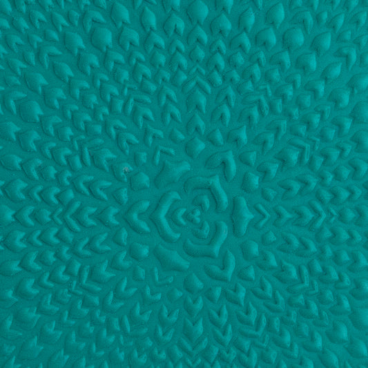 green clay sample of Pam East Texture Mat - Chevron Zydeco Inverse