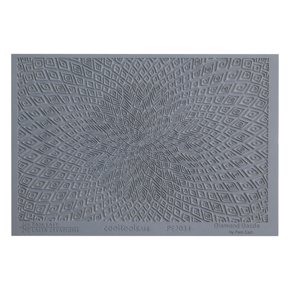 gray rubber Pam East Texture Mat - Diamond Dazzle