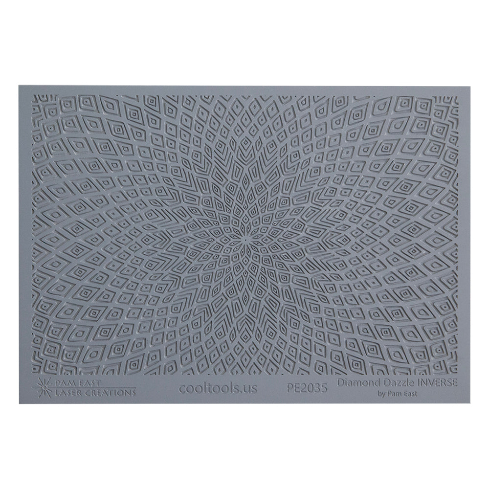 gray rubber Pam East Texture Mat - Diamond Dazzle Inverse