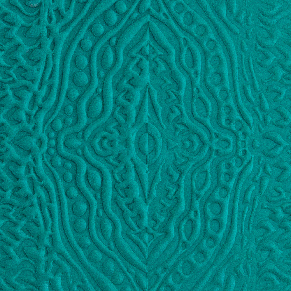 green clay sample of Pam East Texture Mat - Flaming Lotus