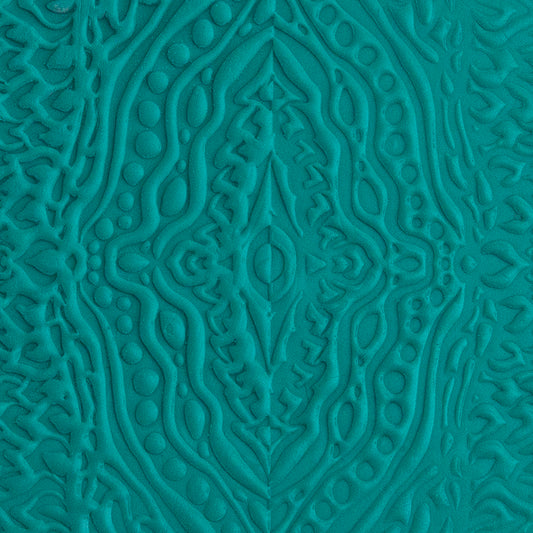 green clay sample of Pam East Texture Mat - Flaming Lotus