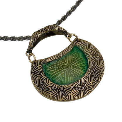 Bronze pendant piece using Pam East Template & Texture Set - Deep Etch 2