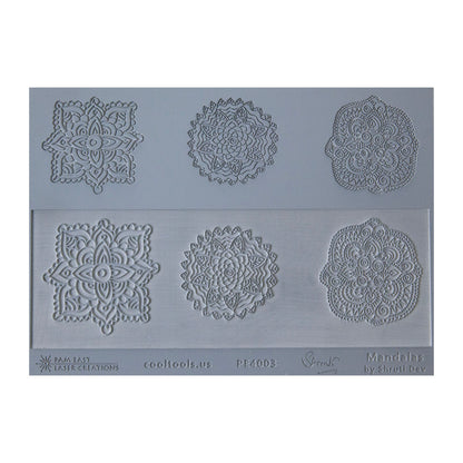 gray rubber Shruti Dev Texture Mat - Mandalas