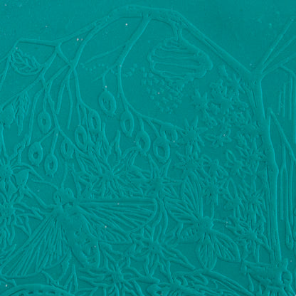 Carol Douglas Texture Mat - Bittersweet sample in green clay