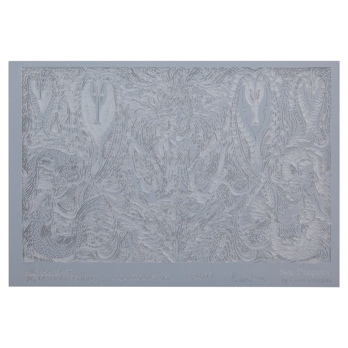 gray rubber Carol Douglas Texture Mat - Sea Dragons