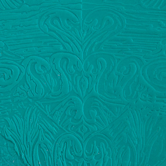 Carol Douglas Texture Mat - Swans sample in green clay