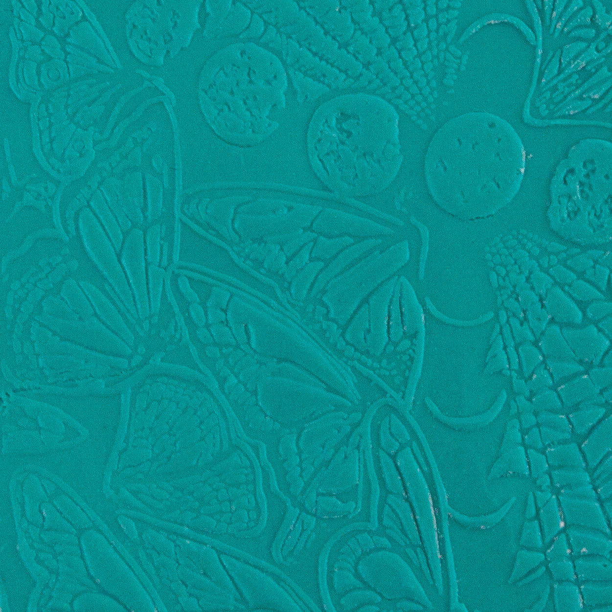 Carol Douglas Texture Mat - To Infinity sample in green clay