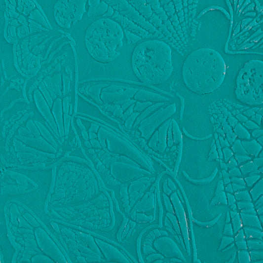 Carol Douglas Texture Mat - To Infinity sample in green clay