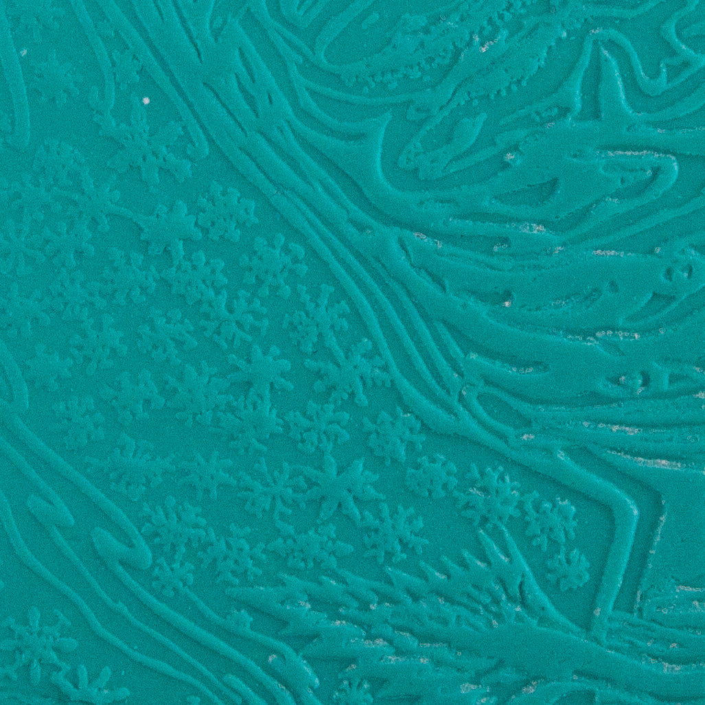 Carol Douglas Texture Mat - Snow Queen sample in green clay