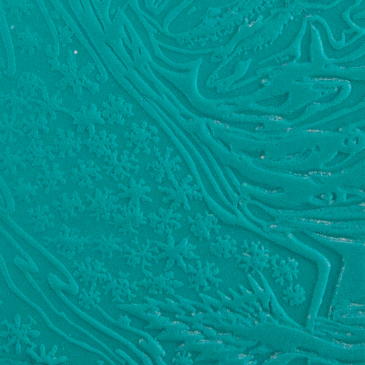 Carol Douglas Texture Mat - Snow Queen sample in green clay