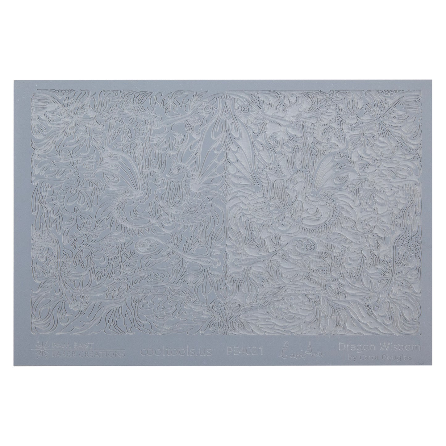 gray rubber Carol Douglas Texture Mat - Dragon Wisdom