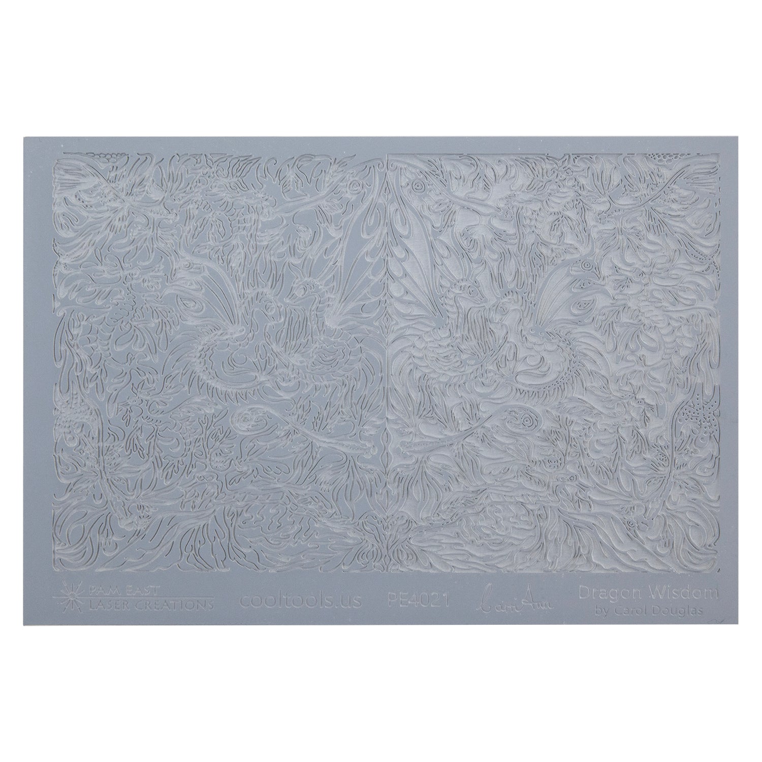 gray rubber Carol Douglas Texture Mat - Dragon Wisdom