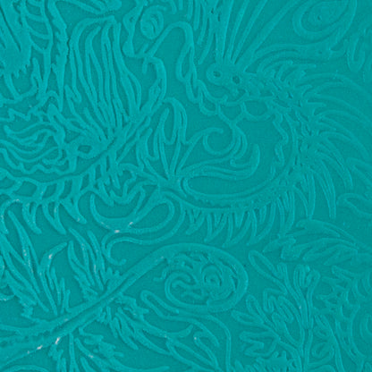 Carol Douglas Texture Mat - Dragon Wisdom sample in green clay
