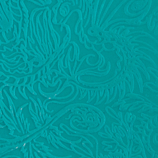 Carol Douglas Texture Mat - Dragon Wisdom sample in green clay