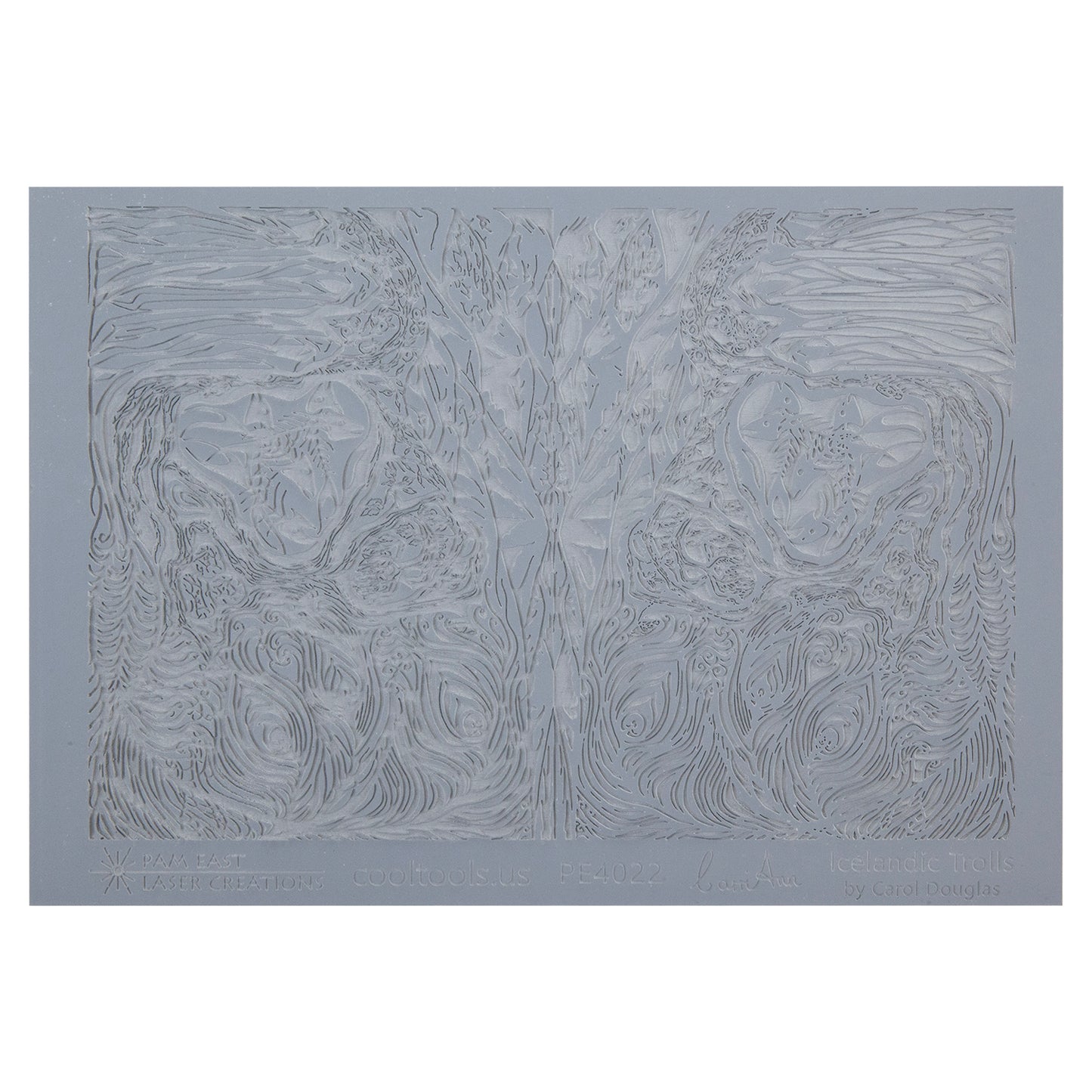 gray rubber Carol Douglas Texture Mat - Icelandic Trolls