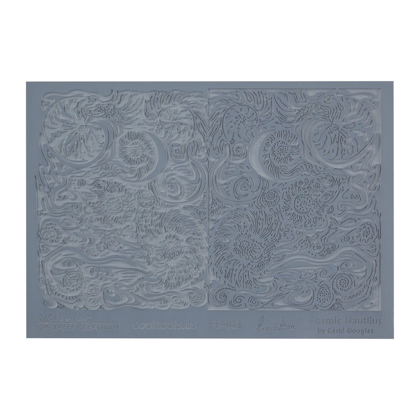 gray rubber Carol Douglas Texture Mat - Cosmic Nautilus