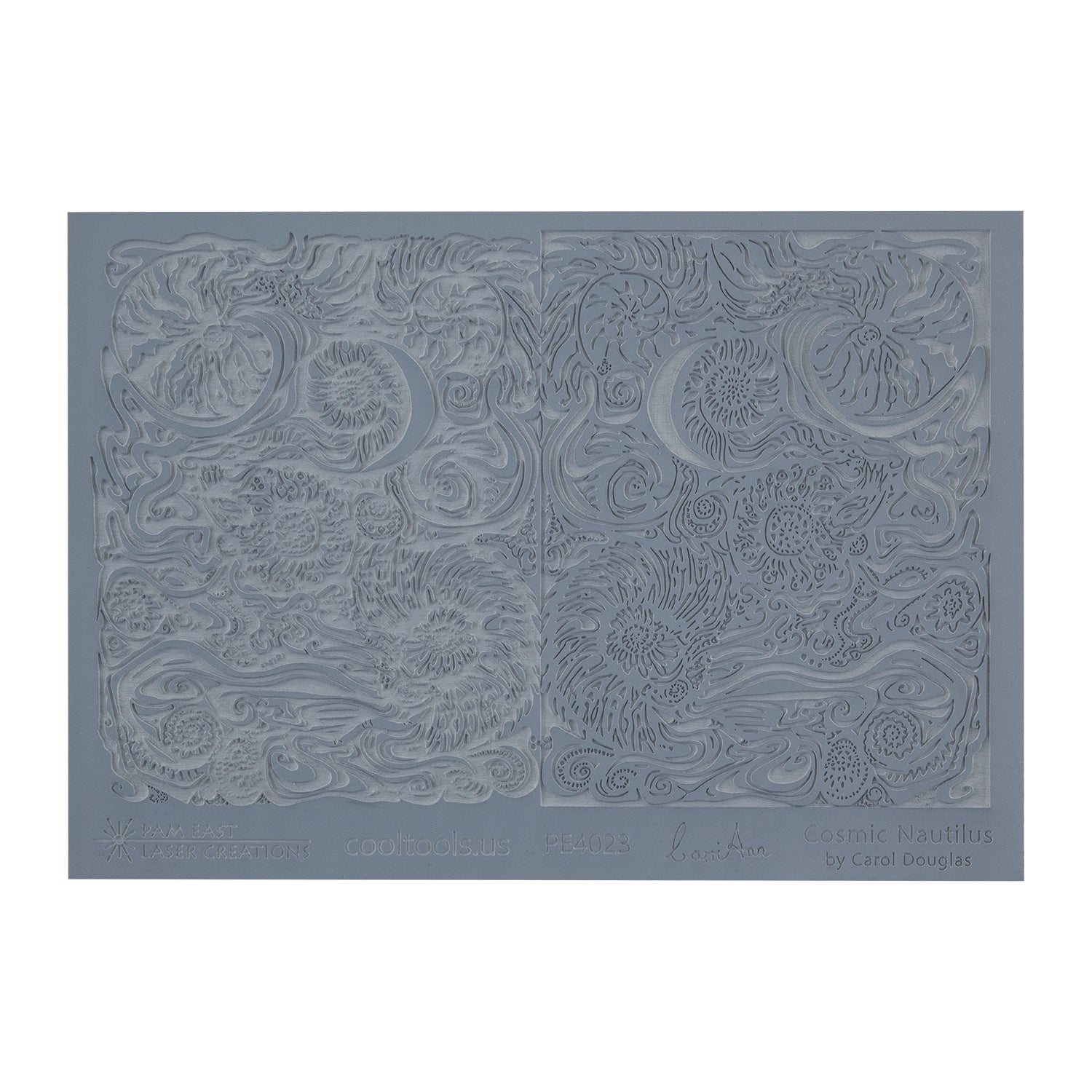 gray rubber Carol Douglas Texture Mat - Cosmic Nautilus