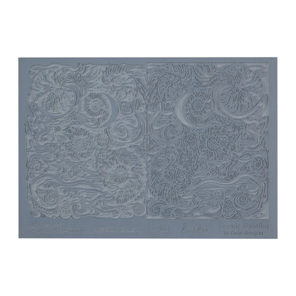 gray rubber Carol Douglas Texture Mat - Cosmic Nautilus