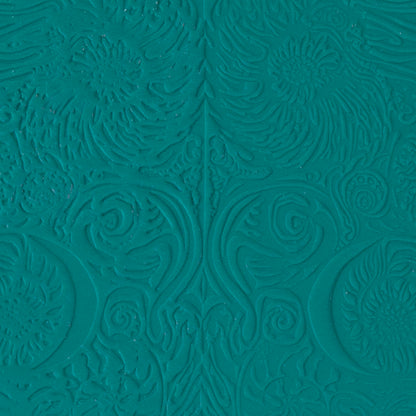Carol Douglas Texture Mat - Cosmic Nautilus sample in green clay