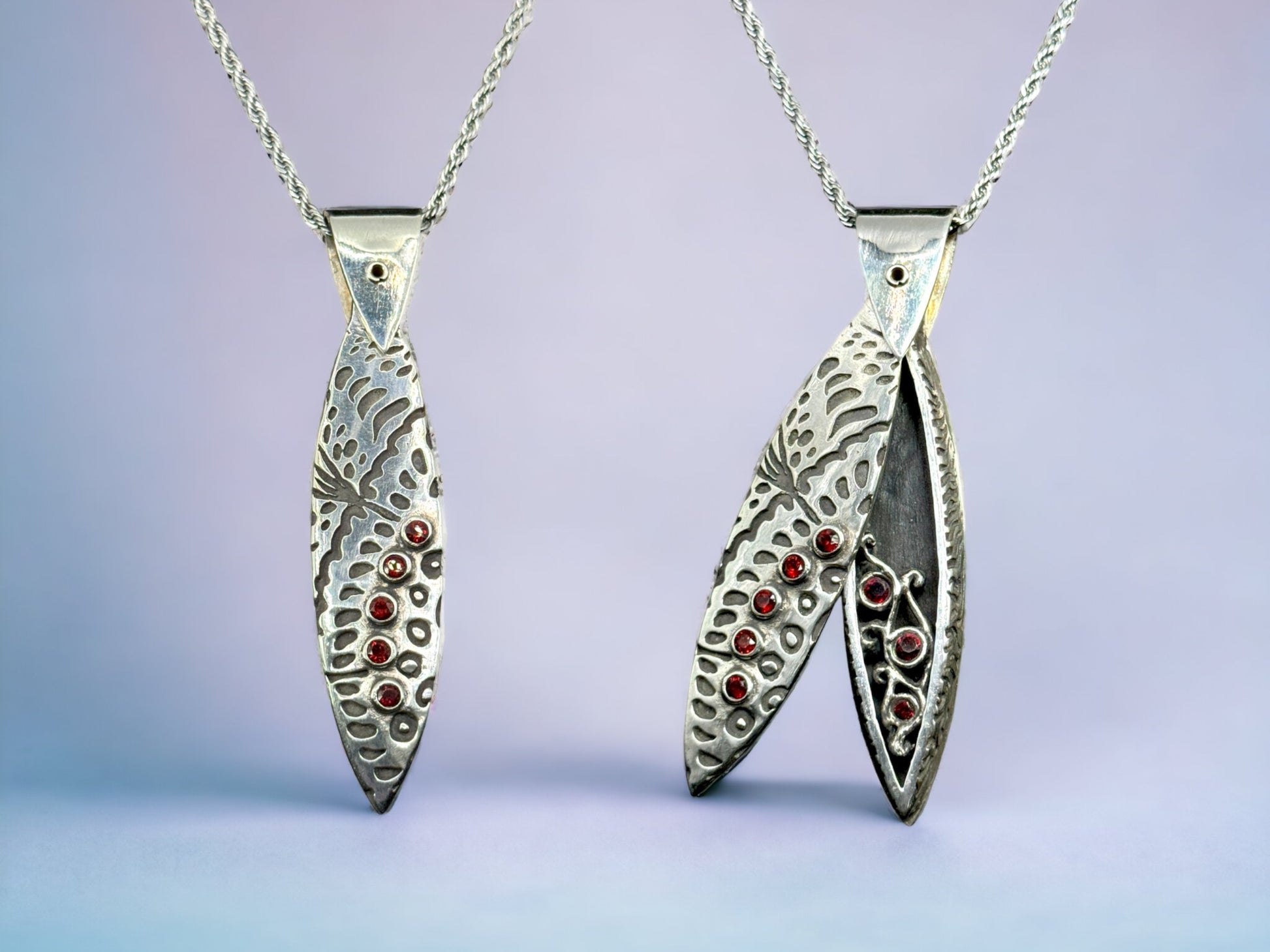 Pam East Template - Swing Box silver pendants