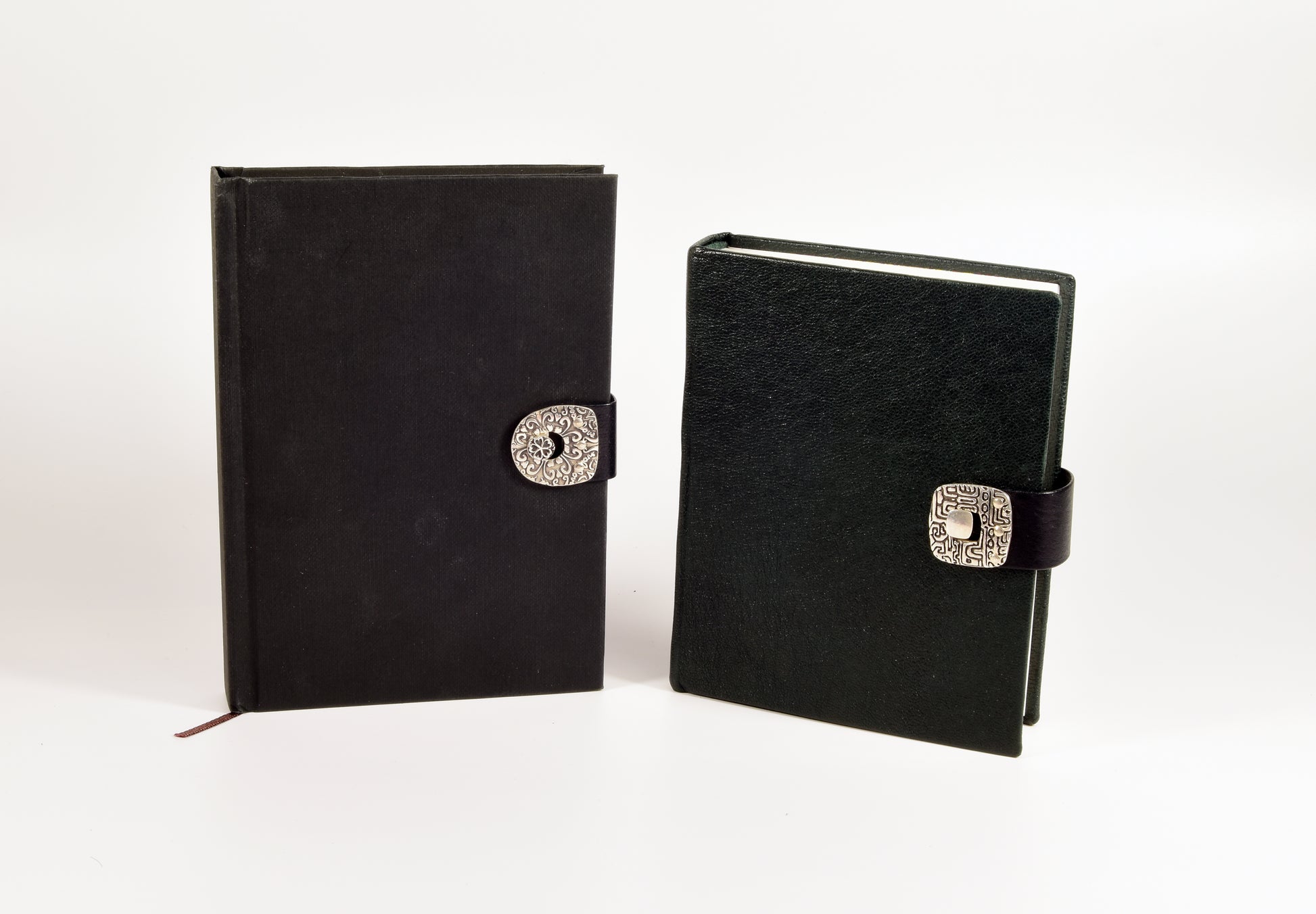 leather bound books with silver Pam East Template - Book Clasps