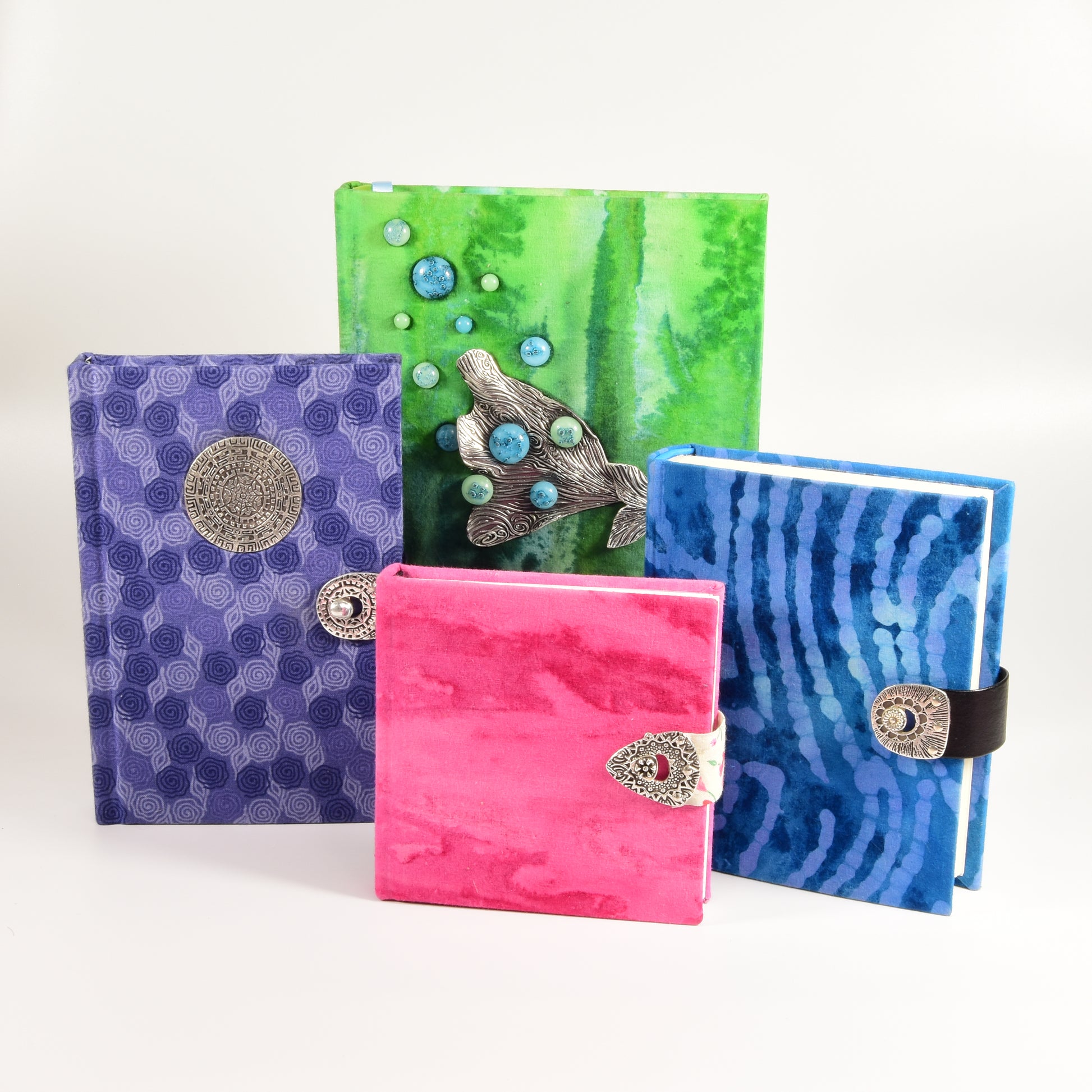 colorful bound books with silver leather bound books with silver Pam East Template - Book Clasps