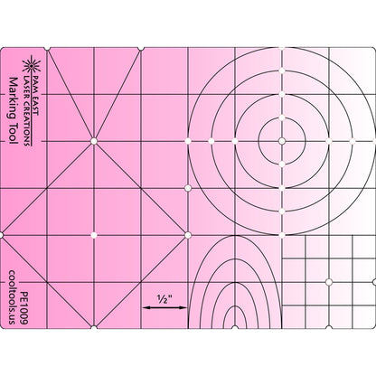 pink plastic Pam East Template - Marking Tool