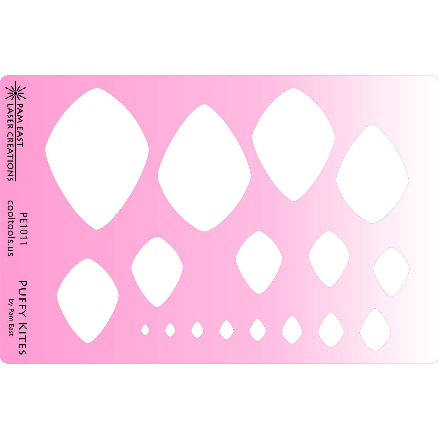 pink plastic Pam East Template - Puffy Kites