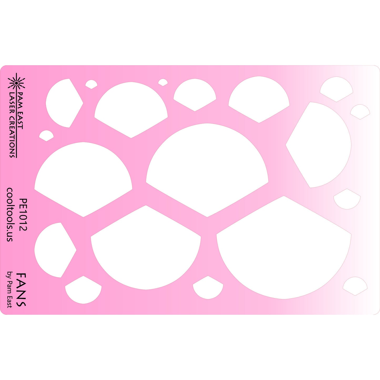 pink plastic Pam East Template - Fans