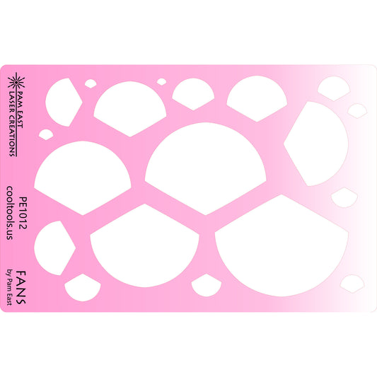 pink plastic Pam East Template - Fans