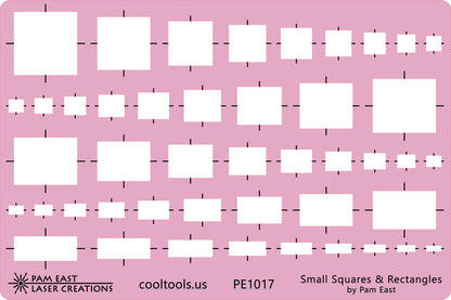 Pam East Template - Small Squares & Rectangles - Cool Tools
