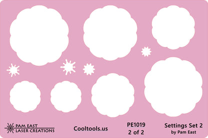 Pam East Template - Glass Setting Set 2 - Cool Tools