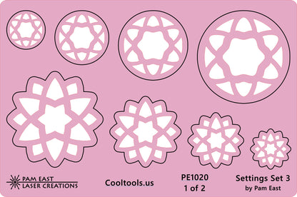 Pam East Template - Glass Setting Set 3 - Cool Tools