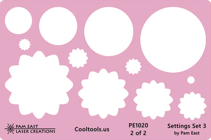 Pam East Template - Glass Setting Set 3 - Cool Tools