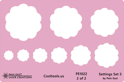 Pam East Template - Glass Setting Set 5 - Cool Tools