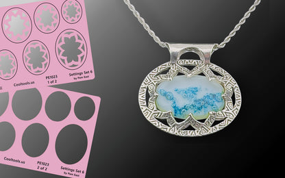 Pam East Template - Glass Setting Set 6 - Cool Tools