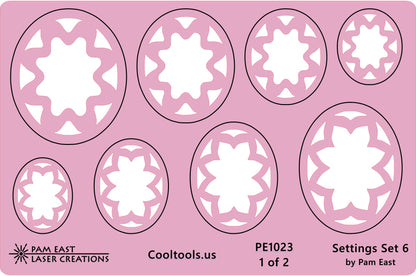 Pam East Template - Glass Setting Set 6 - Cool Tools